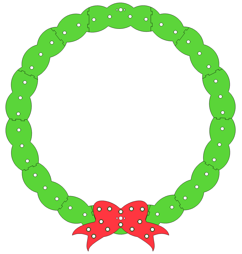 Anything Is a Singing Face Wreath Frame STL