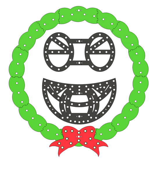 Anything Is a Singing Face Wreath Frame STL