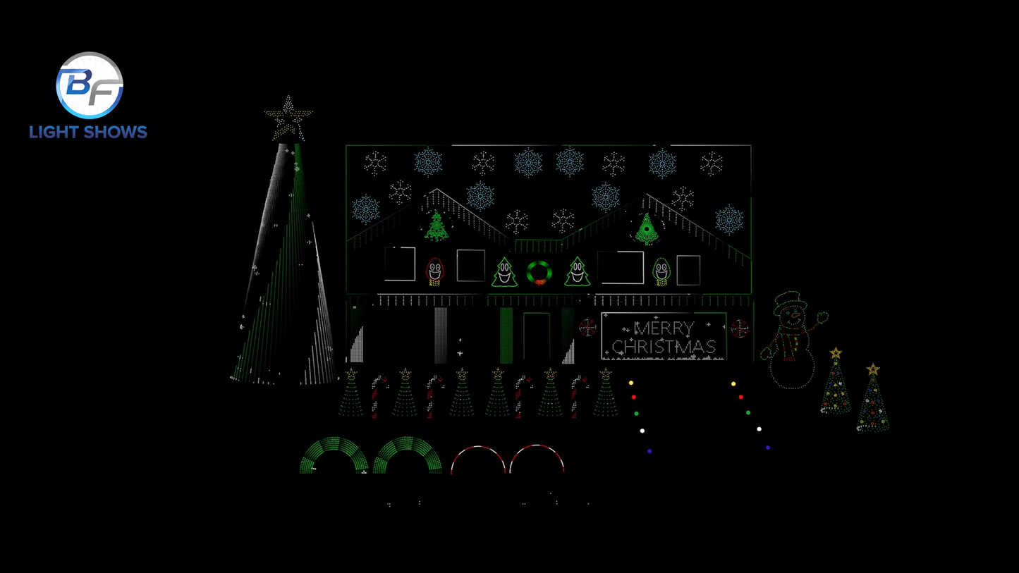 Animation - Christmas - Green/White