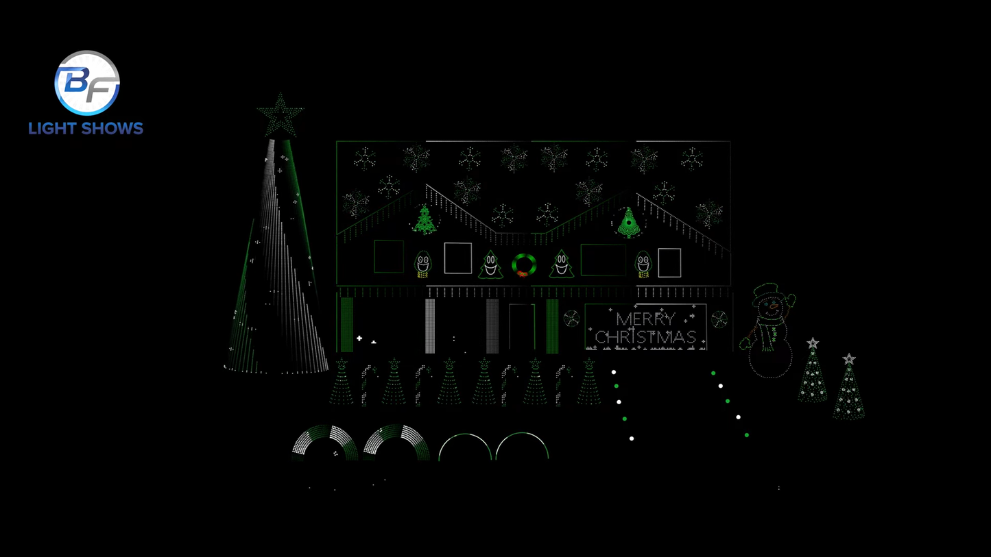 Animation - Christmas - Green/White