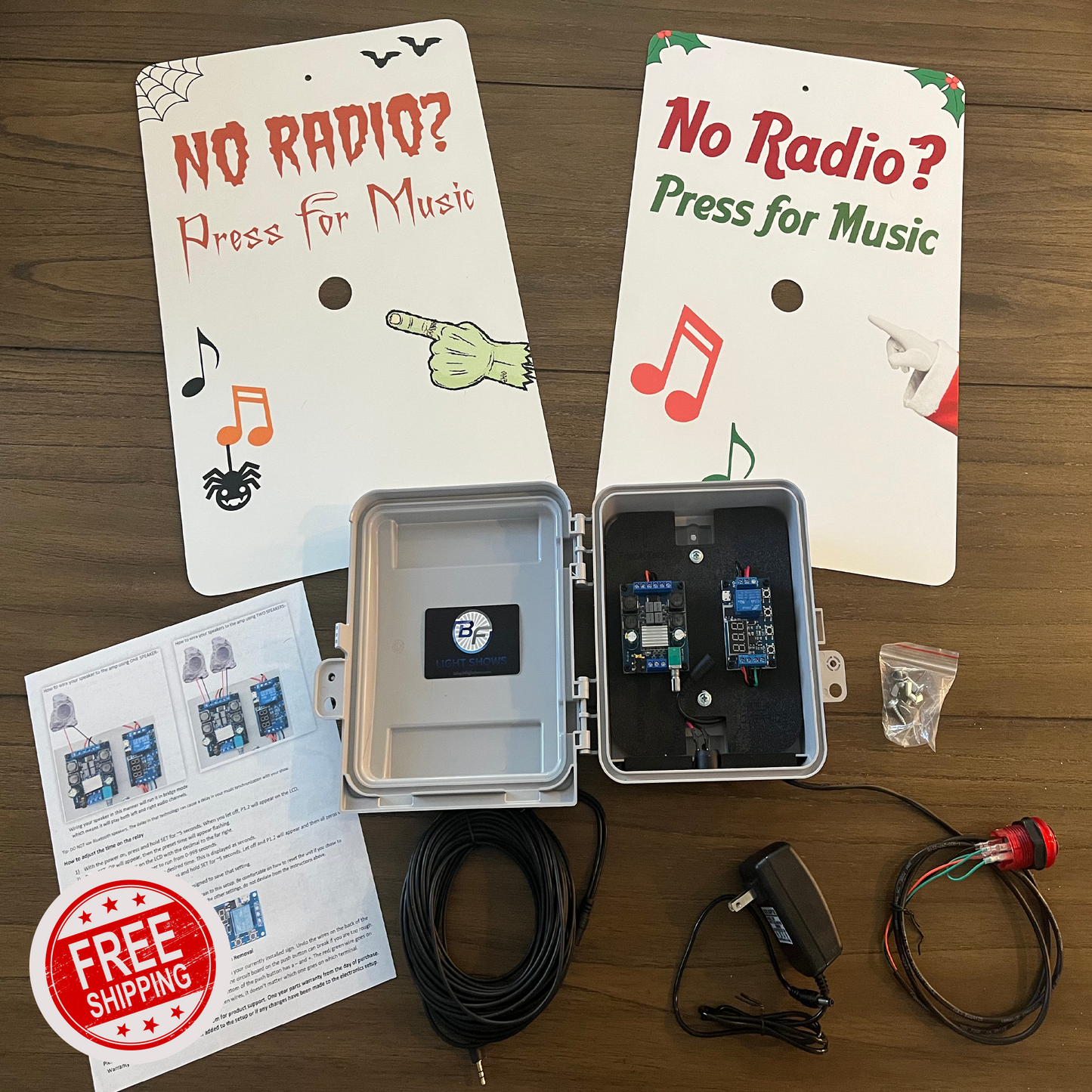 Push Button Music Sign (Aux/3.5mm version)